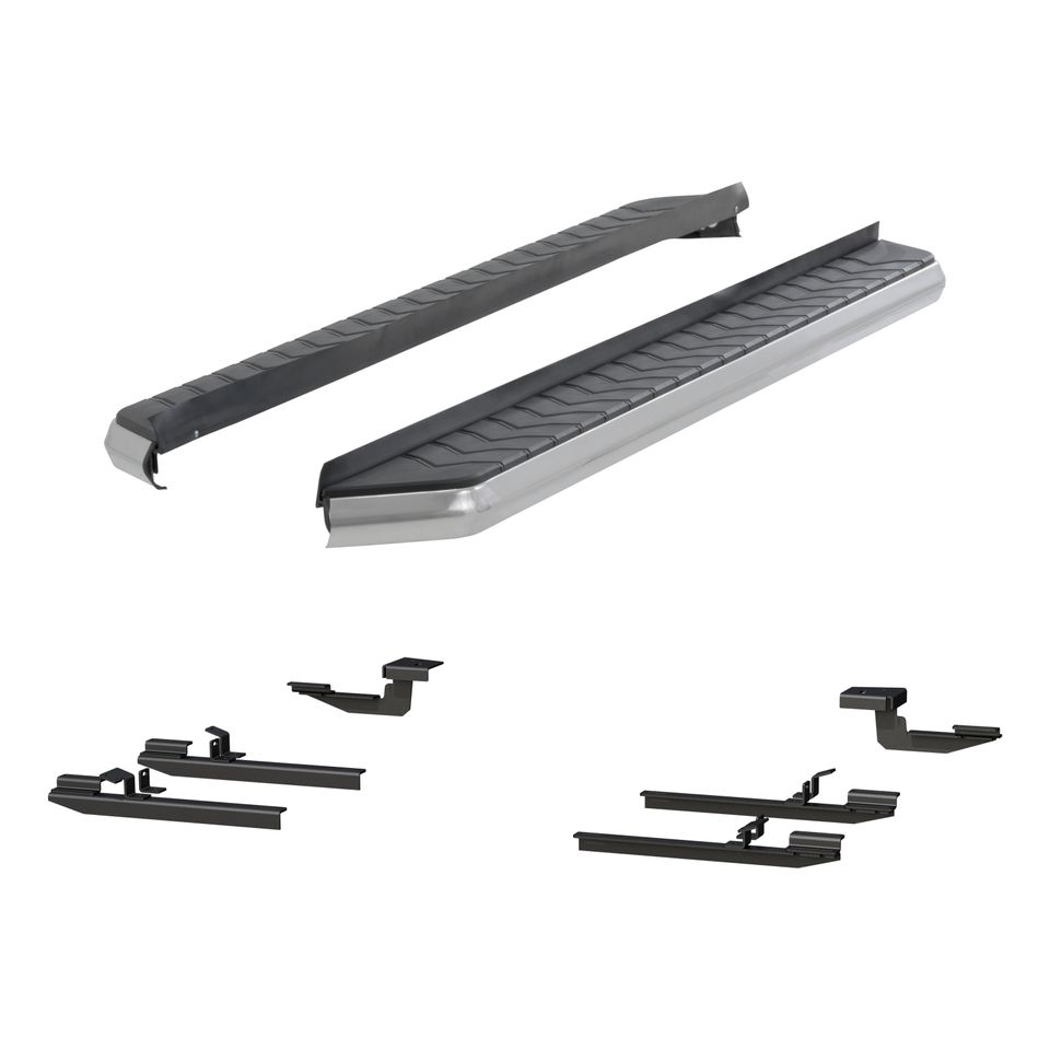 2051037 - AeroTread 5 x 70-Inch Polished Stainless SUV Running Boards, Select Nissan Rogue - 2017-2022 Nissan Rogue Sport and more