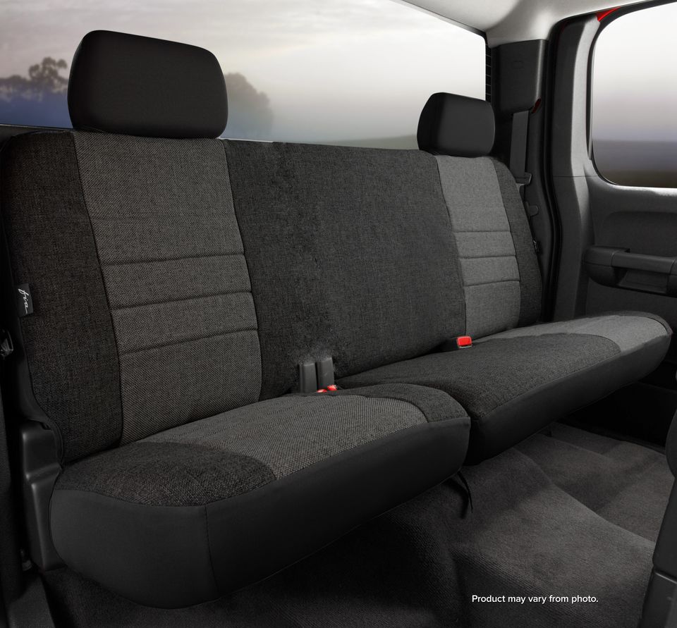 OE32-67 CHARC - OE30 Series - Oe Tweed Custom Fit Rear Seat Cover- Charcoal - 2019-2026 Chevrolet Silverado 1500 and more