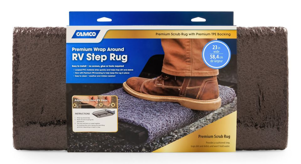 42967 - Step Rug,Premium,PVC Scrub w/UV&TPE Back 22" x23" Brown(E/F)