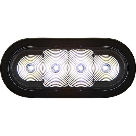 SL62CO - 6 Inch LED Oval Strobe Light with Clear LEDs and Clear Lens