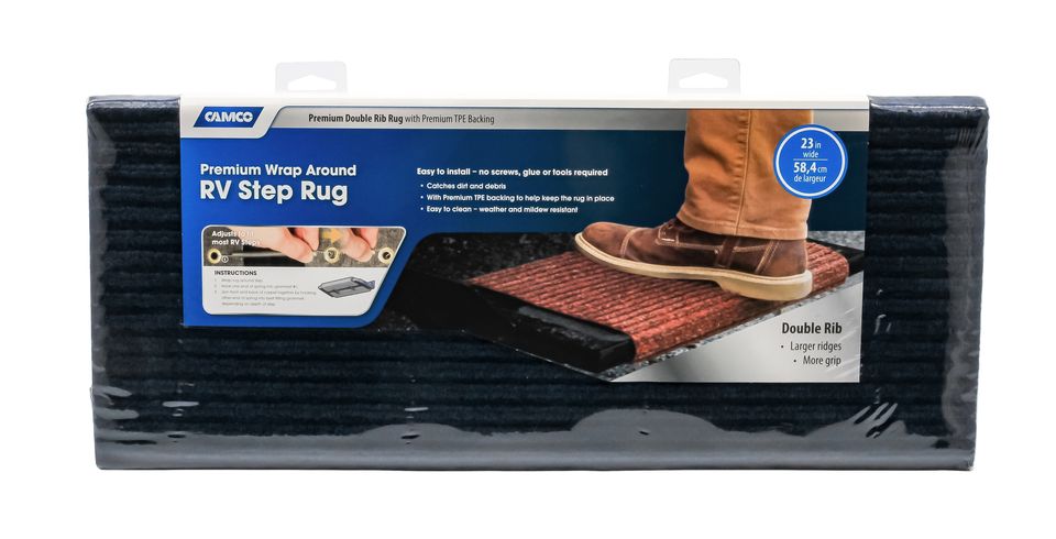 42954 - Step Rug,Premium,Poly w/UV&TPE, Dbl-Rib, 18"x23", Blue (E/F)