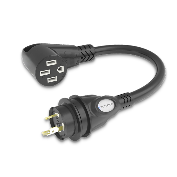 2021123900 - Pigtail Adapter - 50A Connector to 30A Plug, Black #FP5230R-SB