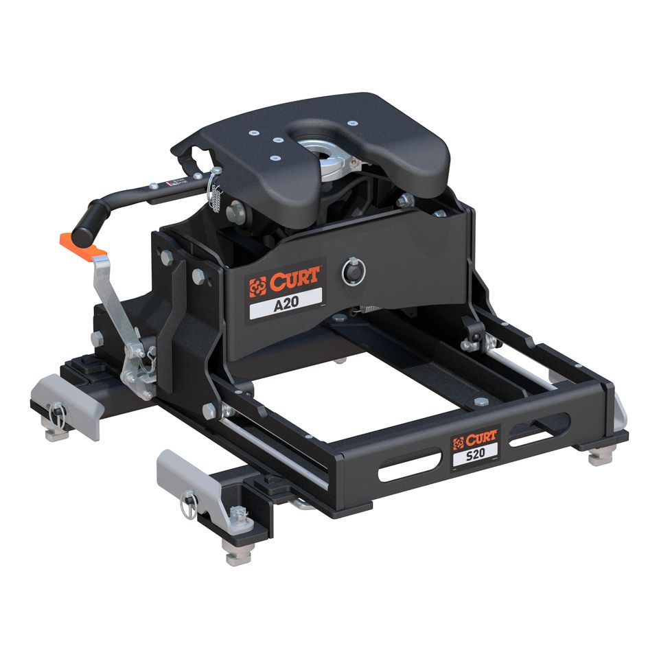 16698 - A20 5th Wheel Slider Hitch, 20,000 lbs, Select Chevy Silverado, GMC Sierra 2500, 3500 HD, 6.5-Foot Bed Puck System - 2016-2019 Chevrolet Silverado 2500 HD and more
