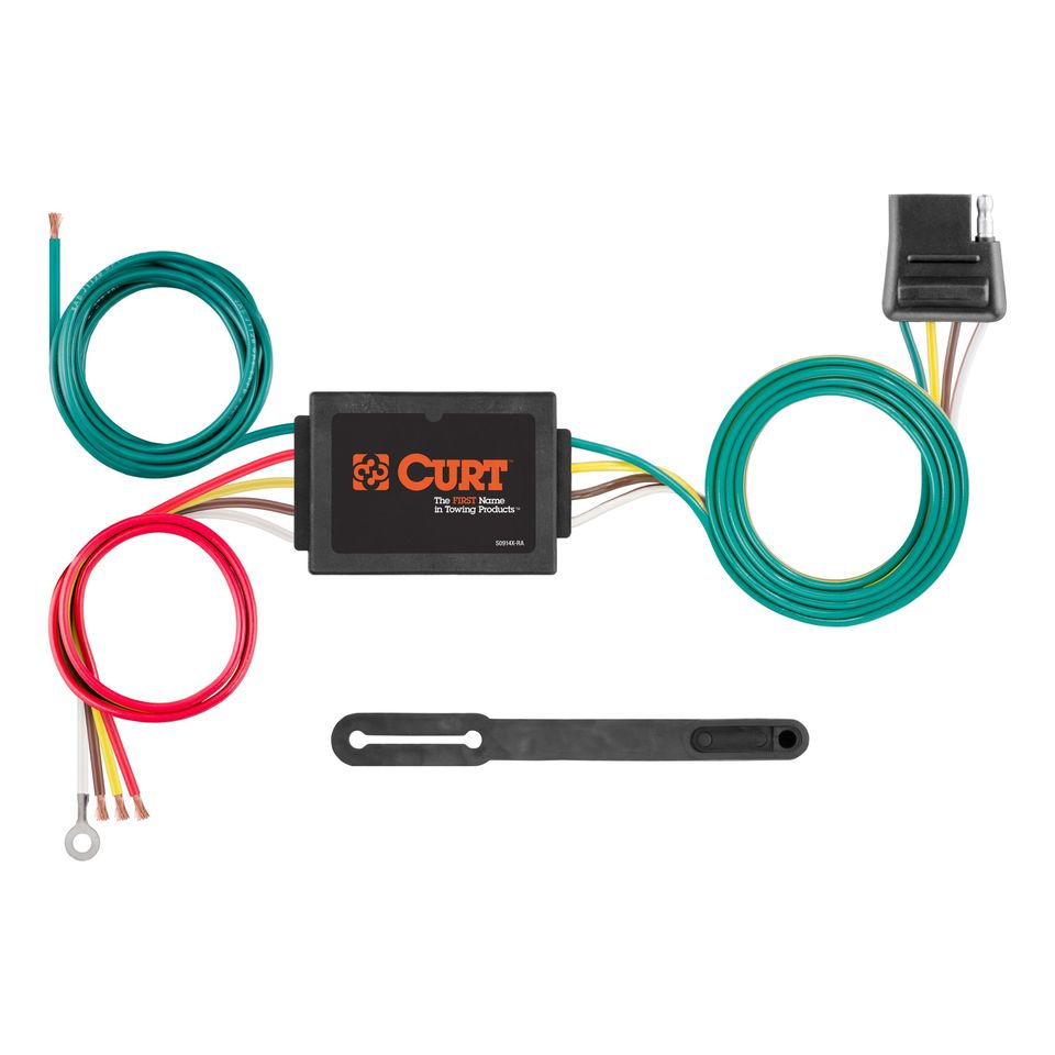 56130 - Non-Powered 3-to-2-Wire Splice-in Trailer Tail Light Converter, 4-Pin Wiring Harness