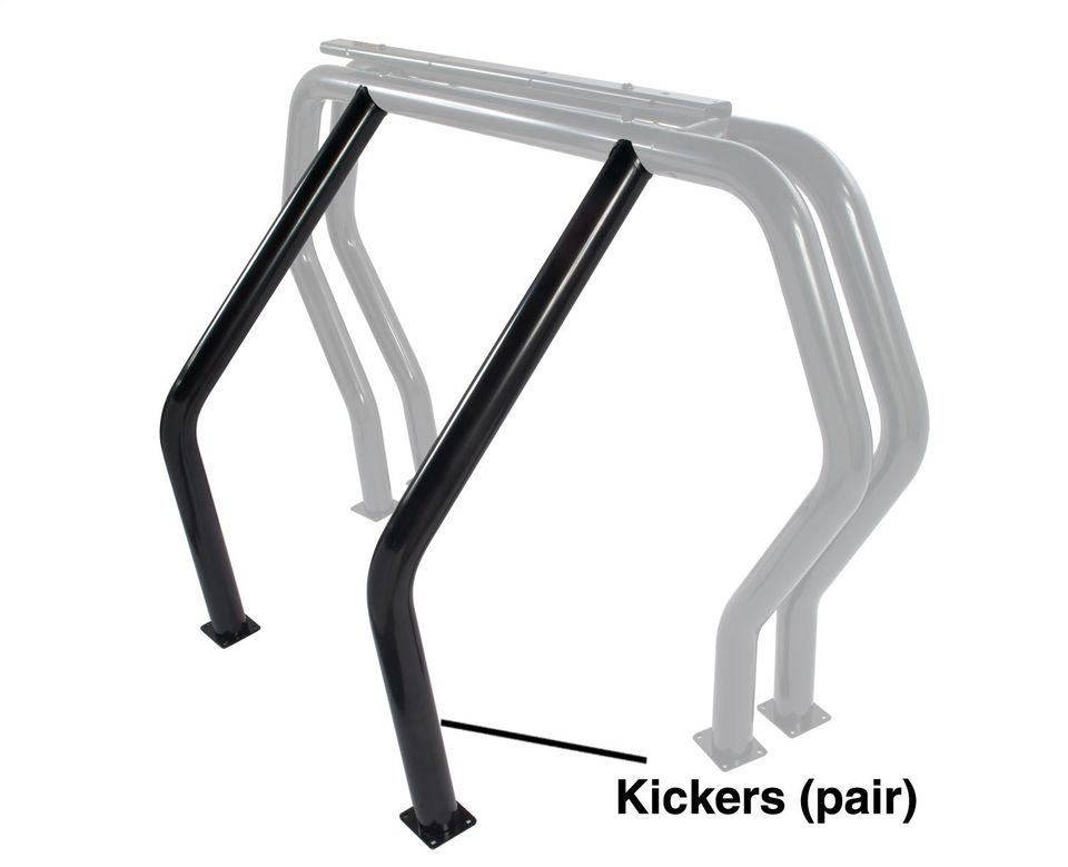 9560B - Bed Bar Component-Pair of Kickers (Between wheel wells)-Black Powdercoat