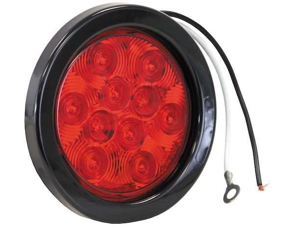 5624110 - 4 Inch Red Round Stop/Turn/Tail Light With 10 LEDs Kit (PL-3 Connection, Includes Grommet and Plug)