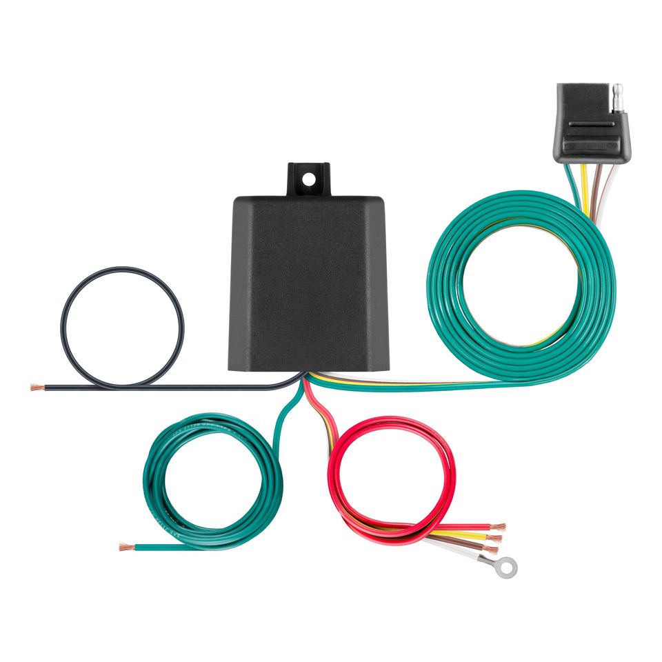 56496 - Weather-Resistant Powered 3-to-2-Wire Splice-in Trailer Tail Light Converter, 4-Pin Wiring Harness