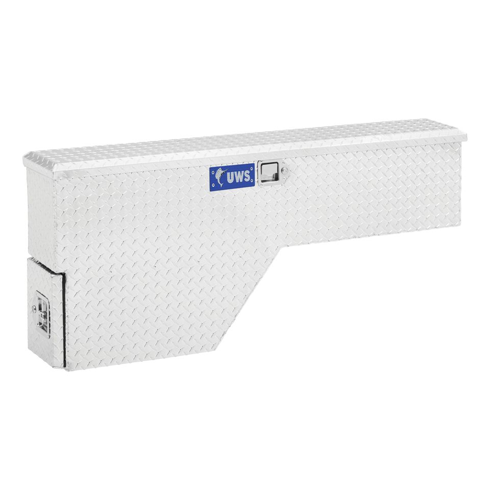 FW-48-DS-P - Bright Aluminum 48" Passenger-Side Wheel Well Tool Box (LTL Shipping Only)