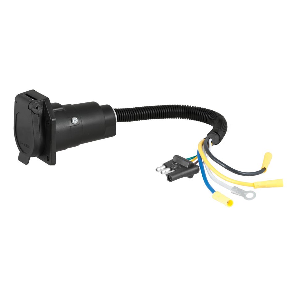 57184 - 4-Way Flat Vehicle-Side to 7-Way RV Blade Trailer Wiring Adapter