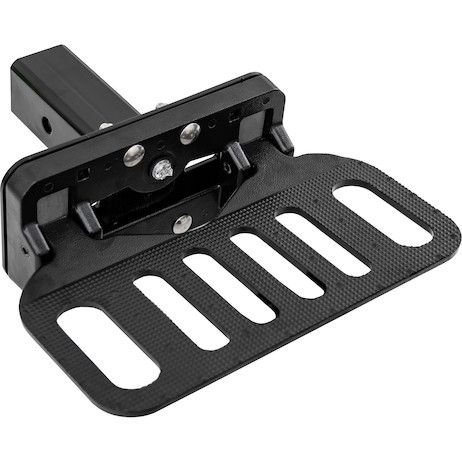 5231521 - Aluminum Black Powder Coated Folding Step with 2 Inch Hitch Receiver