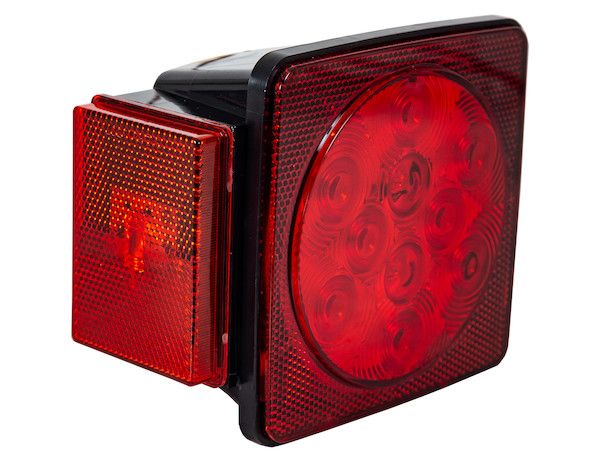 5625117 - Driver Side 5 Inch Box-Style LED Stop/Turn/Tail Light for Trailers Under 80 Inches Wide (Includes License Light)