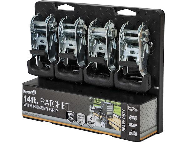 5483100 - 14 Foot Heavy Duty Ratchet Tie Down - 4 Pack
