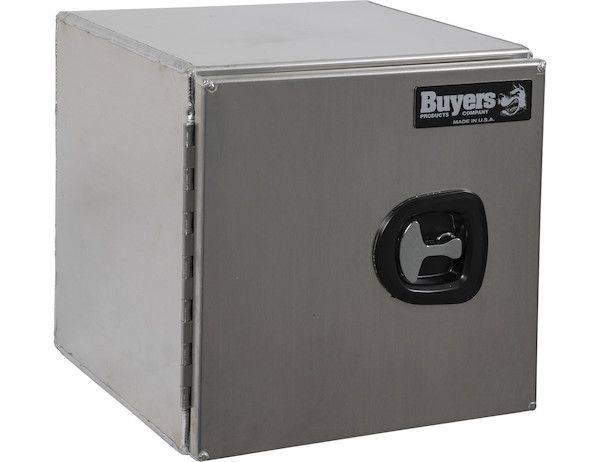 1705295 - 18x18x18 Inch Smooth Aluminum Underbody Truck Tool Box - Single Barn Door, Compression Latch