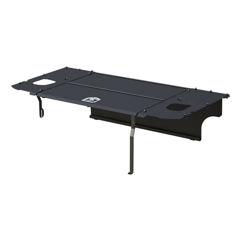 2070475 - Black Aluminum Cargo Cover Storage Box Lid, Select Jeep Wrangler JK Unlimited - 2018 Jeep Wrangler JK, 2011-2017 Jeep Wrangler