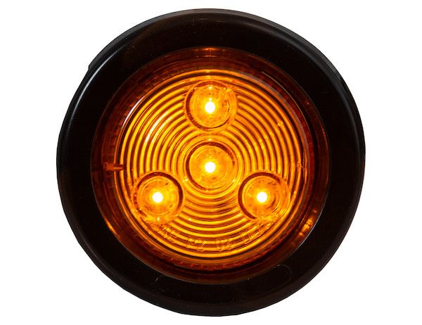 5622202 - 2 Inch Amber Round Marker/Clearance Light with 4 LEDs Kit (Includes Grommet)