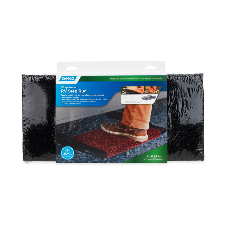 42915 - Step Rug,Premium,Turf w/UV&TPE,Hemmed 17.5"x 18" Black (E/F)