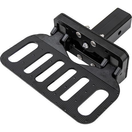 5231526 - Aluminum Black Powder Coated Folding Step with 2 1/2 Inch Hitch Receiver
