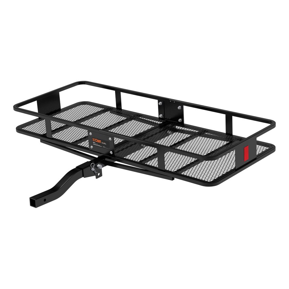 18153 - 60 x 24-Inch Basket Hitch Cargo Carrier, 500 lbs Capacity, Black Steel, 2-In Folding Shank