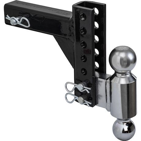1802603 - Adjustable Dual Ball Hitch with 2" & 2-5/16" Towing Balls for 2" Hitch Receivers - 10" Drop