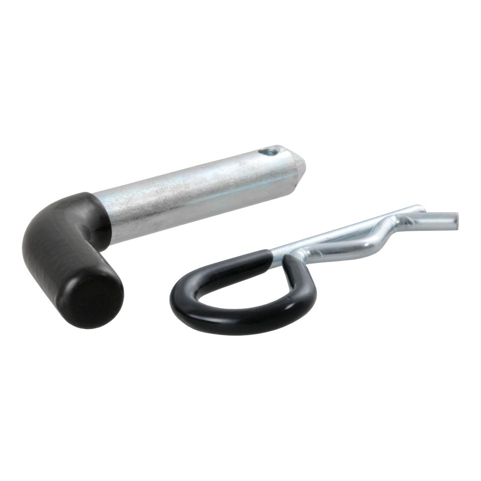 21411 - Trailer Hitch Pin & Clip with Vinyl-Coated Grip, 1/2-Inch Diameter, Fits 1-1/4-Inch Receiver