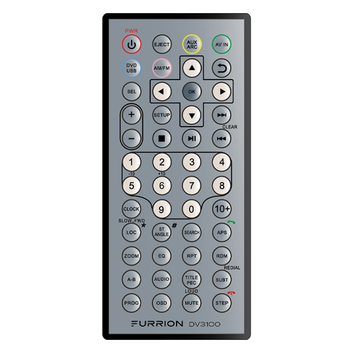 2021123604 - Replacement Remote Control for DV3100 Entertainment System #DV3100-RC