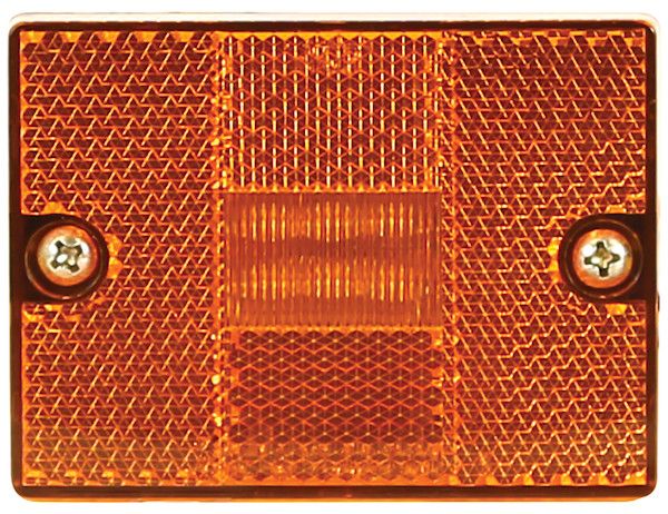 5622726 - 2.875 Inch Amber Rectangular Marker/Clearance Light With Reflex With 6 LED