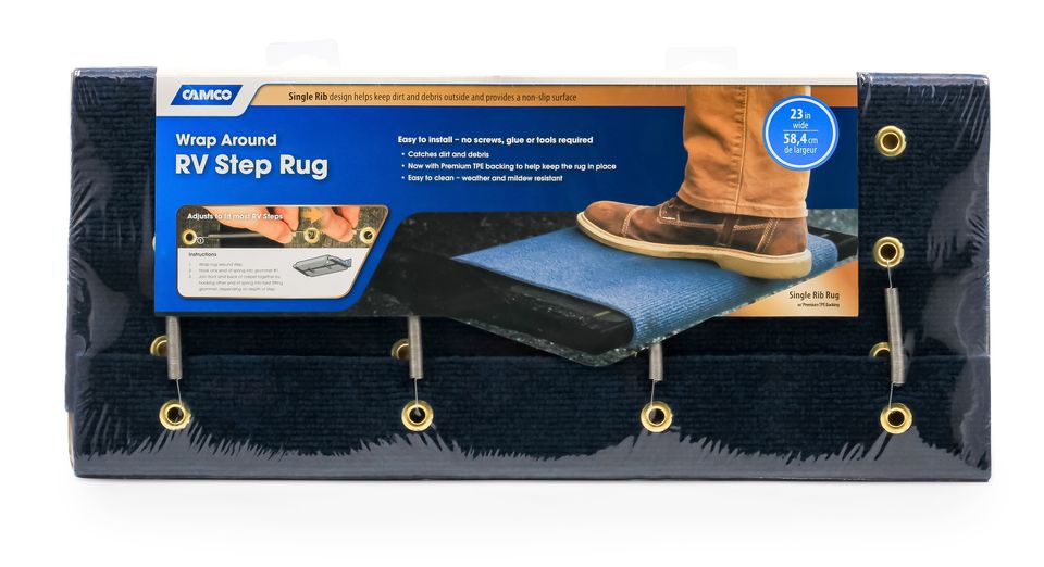42910 - Step Rug,Premium,Poly Single Rib w/UV&TPE 22"x 23"Blue(E/F)