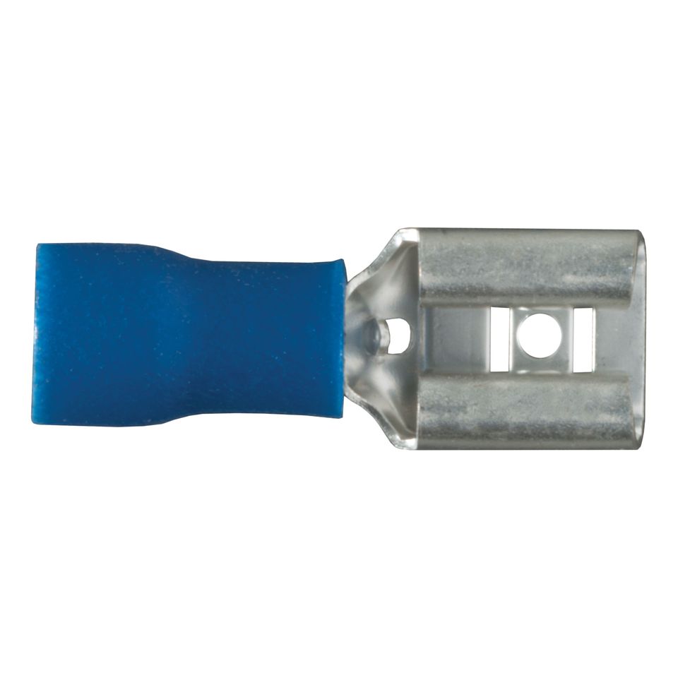59592 - 16-14 Gauge Blue Vinyl-Insulated Female Wire Quick Connectors, 100-Pack