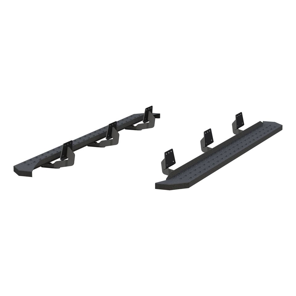 2055549 - RidgeStep Black Steel 6-1/2 x 91-Inch Truck Running Boards, Select Ram 1500 Crew Cab - 2019-2027 Ram 1500