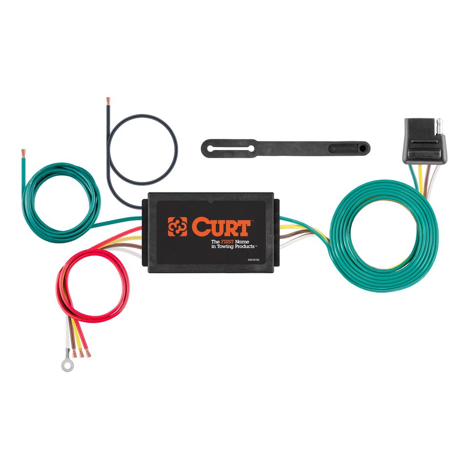 56190 - Powered 3-to-2-Wire Splice-in Trailer Tail Light Converter, 4-Pin Wiring Harness