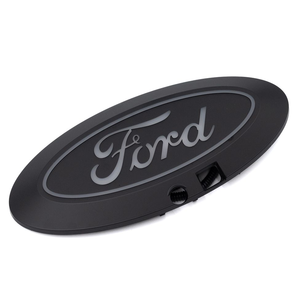 92606 - Luminix White Oval LED Emblem - Fits Ford F150 2023 w/ camera and w/o spray washer - 2023-2025 Ford F-150 and more