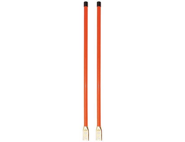 1308105 - 3/4 x 28 Inch Fluorescent Orange Bolt-On Bumper Marker Sight Rods with Hardware