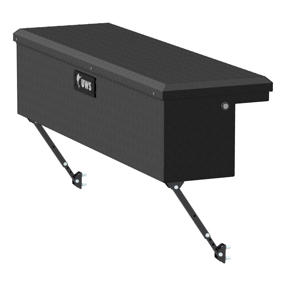 EC30203-MK2 - 48-Inch Matte Black Heavy-Wall Aluminum Truck Side Tool Box with Low Profile, RigidCore Lid, Space-Saving Legs