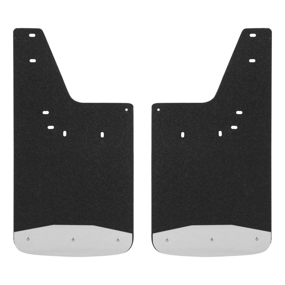 250932 - Front 12-Inch x 23-Inch Textured Rubber Mud Guards, Select Dodge, Ram 1500, 2500, 3500, 4500, 5500, 2 Flaps - 2011-2026 Ram 2500 and more