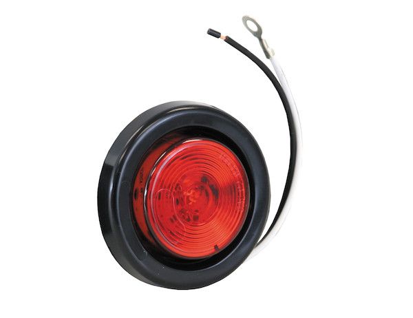 5622101 - 2 Inch Red Round Marker/Clearance Light Kit With 1 LED (PL-10 Connection, Includes Grommet and Plug)