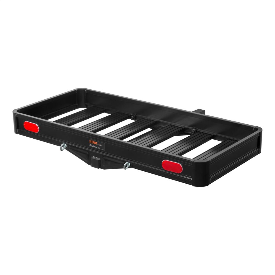 18113 - 49in. x 22in. Black Aluminum Basket Cargo Carrier (Fixed 2in. Shank; 500 lbs.)