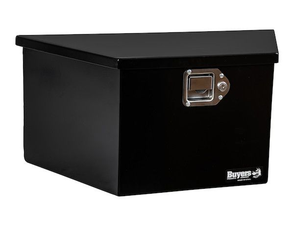1701281 - 27 Inch Wide Gloss Black Steel Trailer Tongue Truck Box