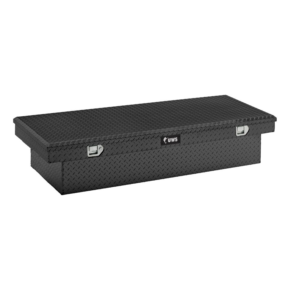 TBS-69-LBTA-BLK - Gloss Black Aluminum 69" Extra-Wide Crossover Truck Tool Box - 1999-2010,2023-2027 Ford F-250 Super Duty and more