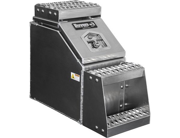 1705280 - Heavy Duty Smooth Aluminum WideOpen™ Step Boxes for Semi Trucks - 12 Inch Width