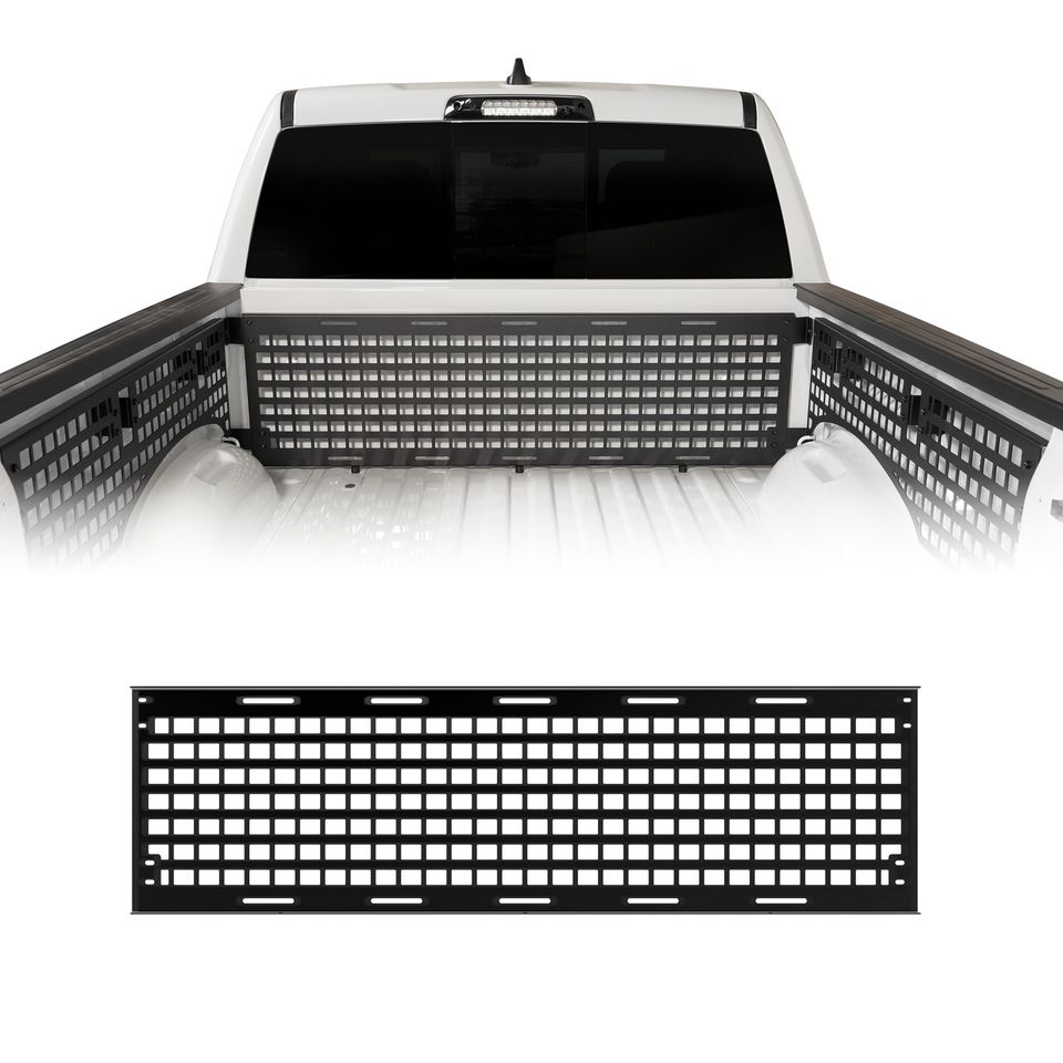 195223 - Truck Bed Molle Panels - Front Bulk Head Panel Fits Dodge Ram Trucks 2019-2026 6'4'' Bed - 2019-2025 Ram 2500, 2019-2025 Ram 3500