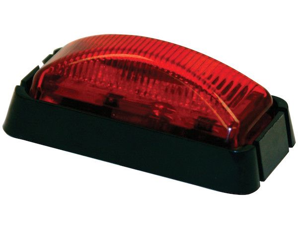 5622103 - 2.5 Inch Red Surface Mount/Marker Clearance Light Kit With 3 LEDs (PL-10 Connection, Includes Bracket and Plug)