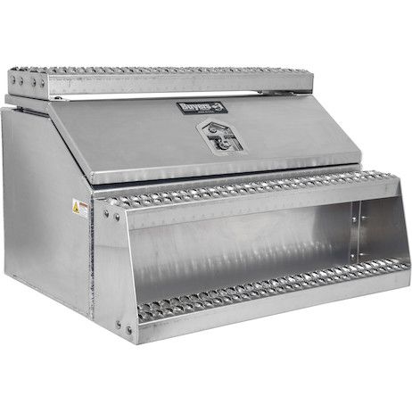 1705284 - Heavy Duty Smooth Aluminum WideOpen™ Step Boxes for Semi Trucks - 36 Inch Width