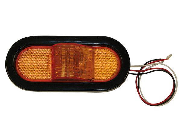 5626208 - 6 Inch Amber Oval Mid-Turn Signal-Side Marker Light With 9 LED
