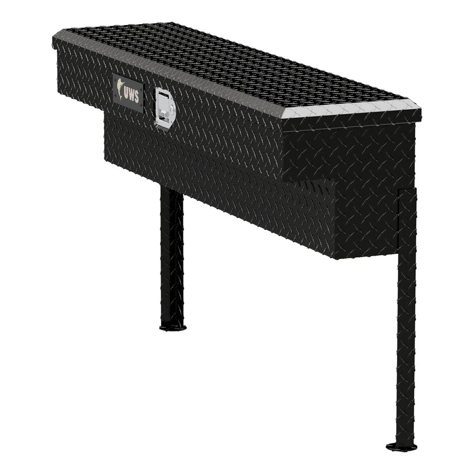TBSM-48-BLK - Gloss Black Aluminum 48" Truck Side Tool Box (LTL Shipping Only)