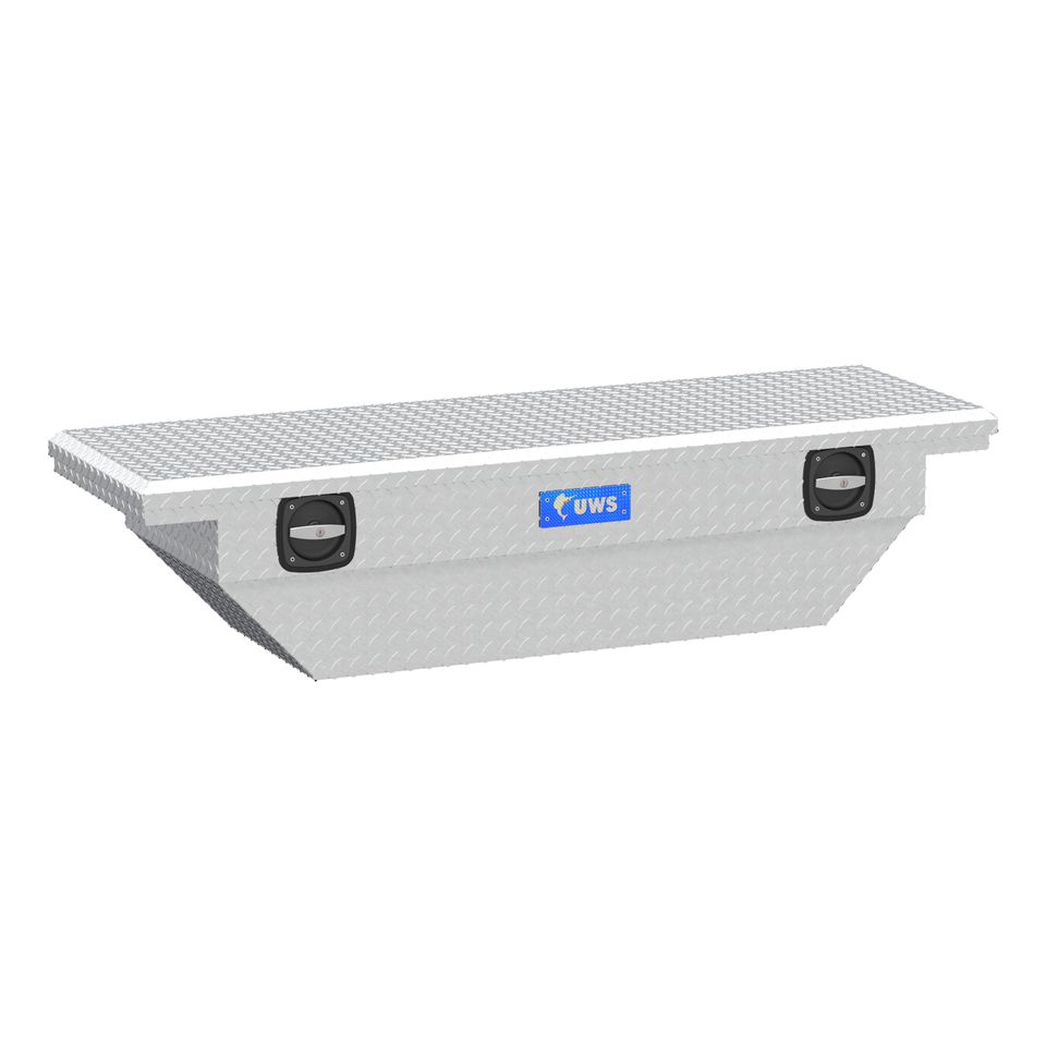 SL-63-A-LP - Aluminum 63" Secure Lock Angled Truck Tool Box, Low Profile (LTL Shipping Only) - 1998-2011,2019-2023 Ford Ranger and more