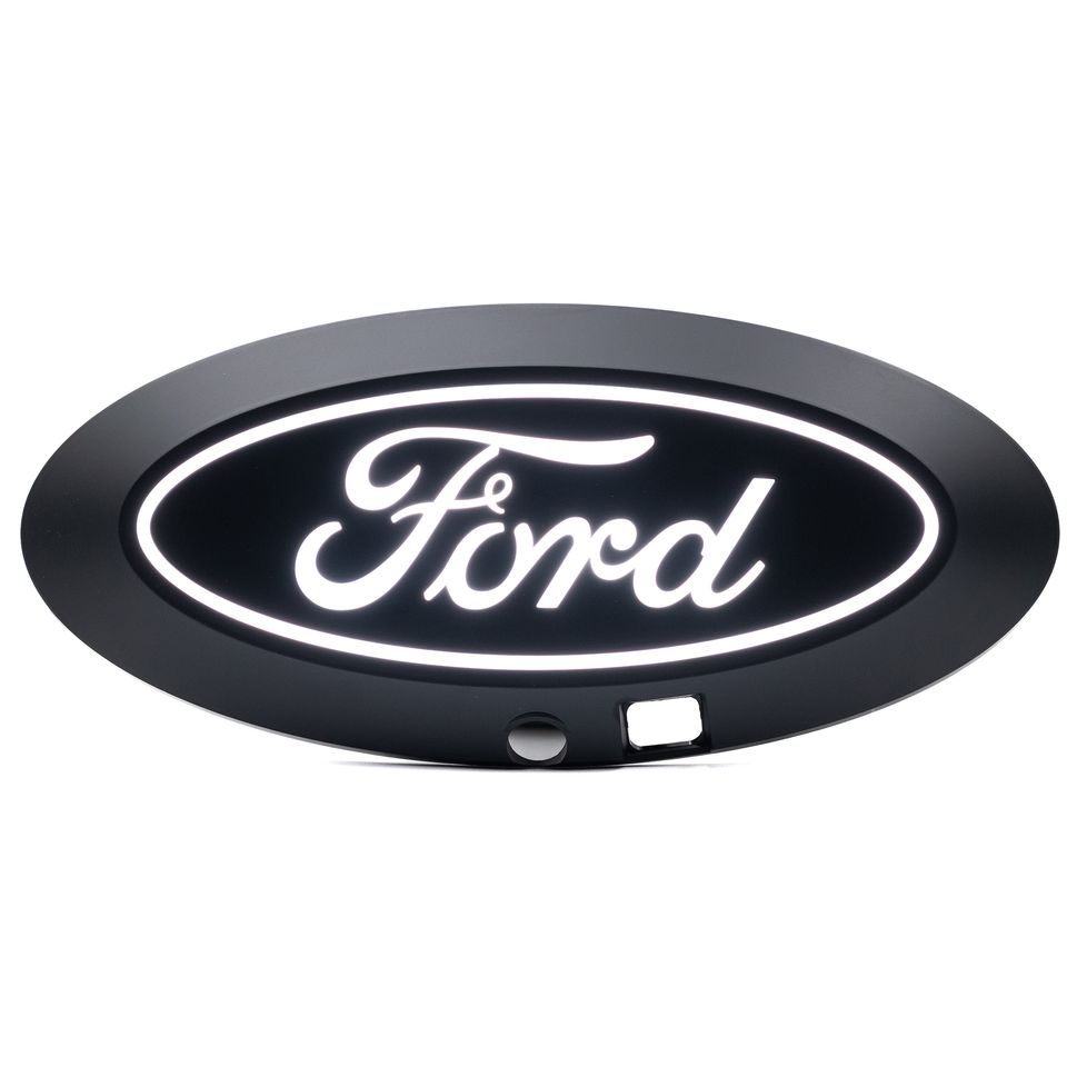 92605 - Luminix White LED Emblem with camera and Quick Connect Harness - Fits Ford F150 21-22 w/ Halogen Headlights - 2021-2025 Ford F-150 and more