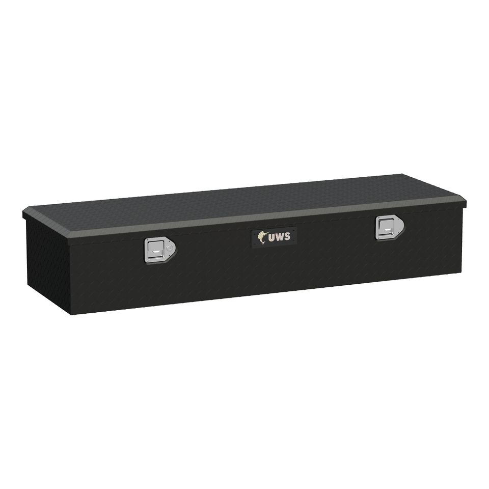 EC20093 - 58-Inch Matte Black Heavy-Wall Aluminum 5th Wheel Truck Bed Tool Box, RigidCore Lid