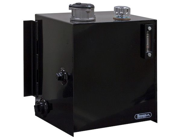 SMR25SF25 - 25 Gallon Side Mount Steel Hydraulic Reservoir With 25 Micron Filter