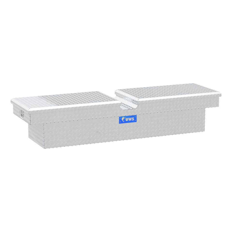 TB-72 - Bright Aluminum 72" Gull Wing Crossover Truck Tool Box (LTL Shipping Only) - 2011-2027 Ram 2500, 2011-2027 Ram 3500 and more