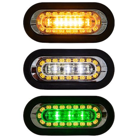 5626926 - Combination 6 Inch LED Amber Marker Light with Amber/Green Strobe Light